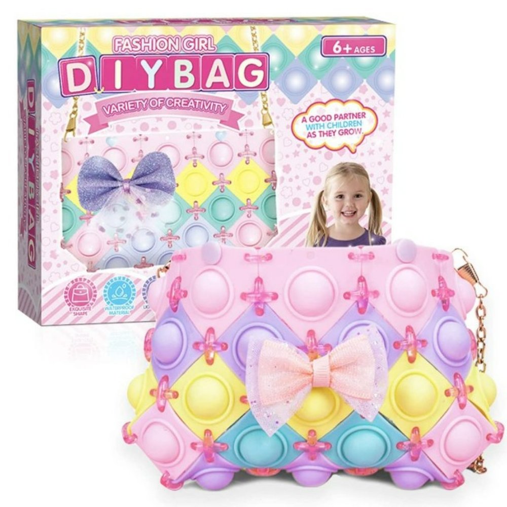 Fidget Popper DIY Purse Bubble Pop Toy Create Your Own Style Crossbody Bag